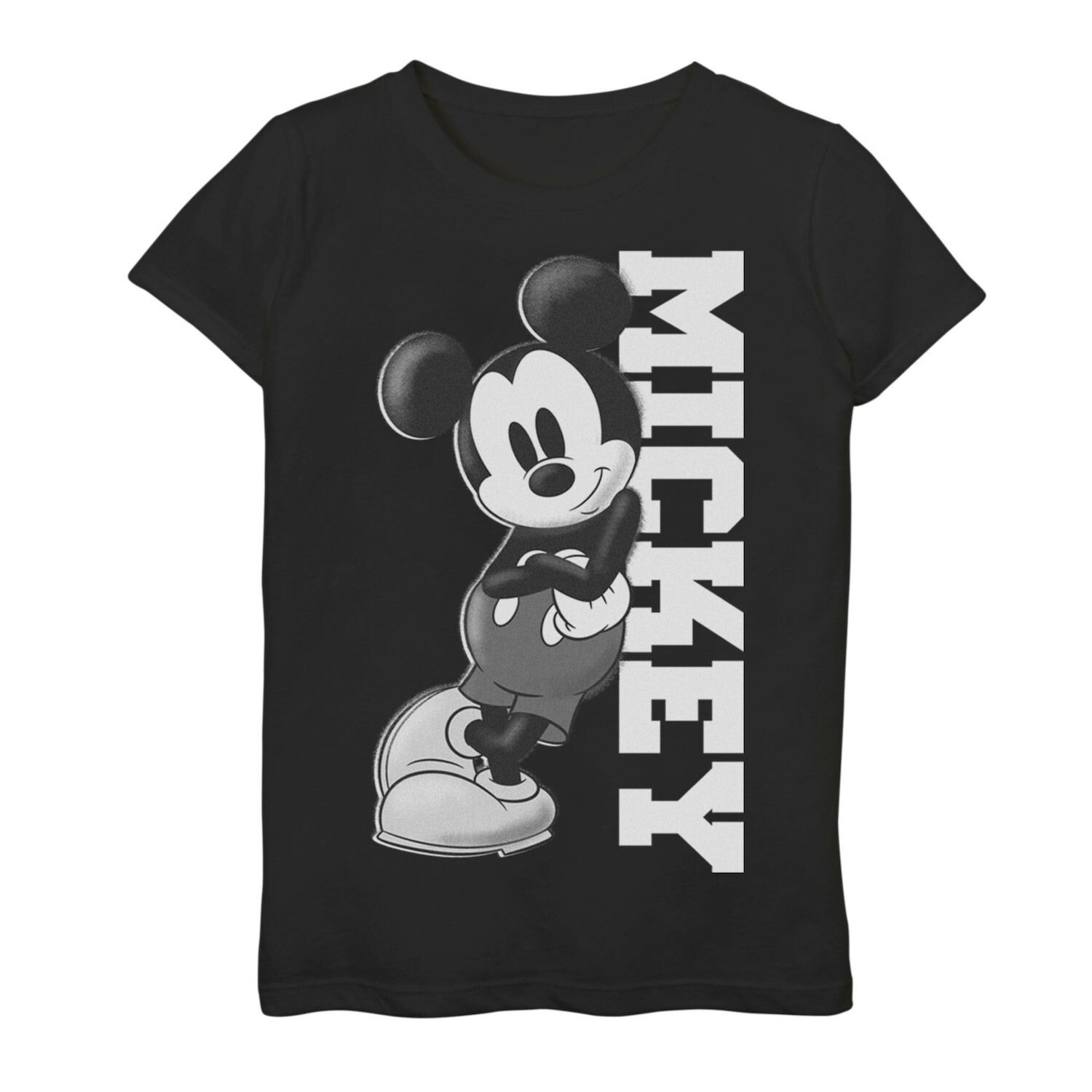 

Футболка с изображением Микки Мауса Disney для девочек 7–16 лет, опирающаяся на имя Disney