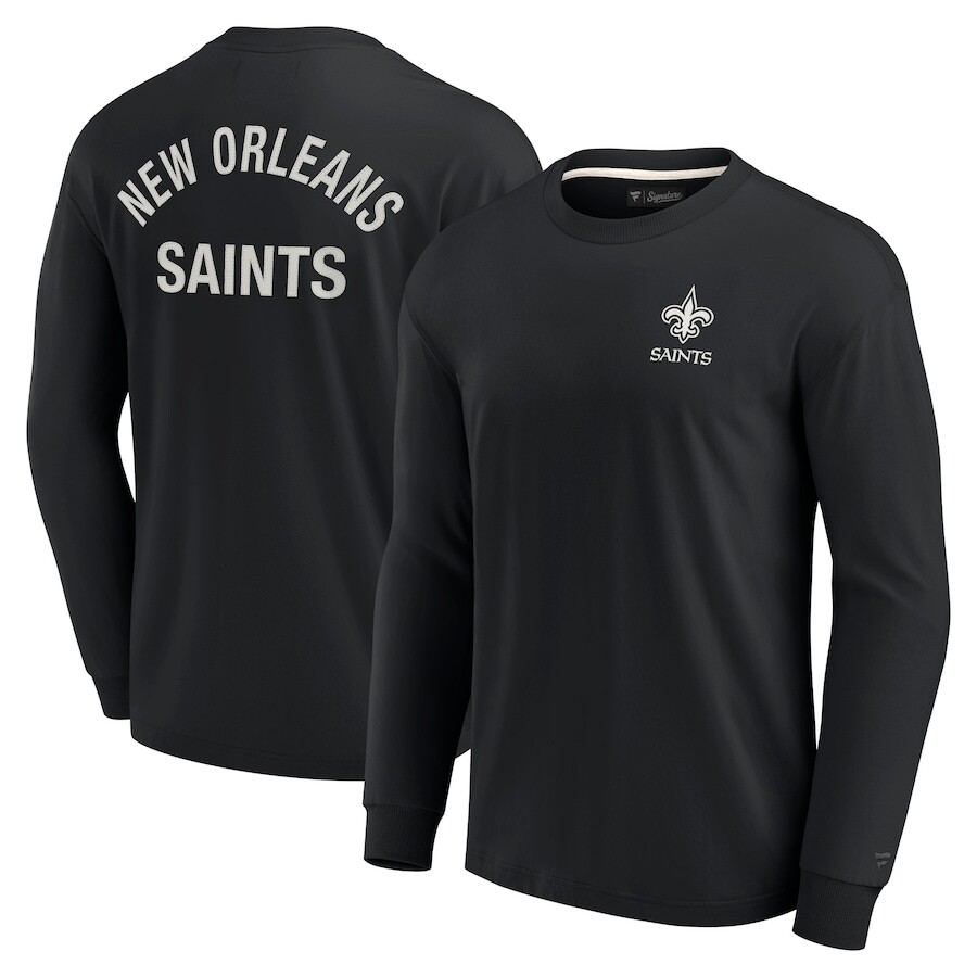 

Футболка с длинным рукавом Fanatics Signature New Orleans Saints, черный