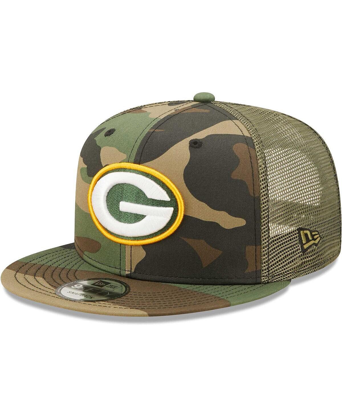 

Мужская кепка Snapback Trucker 9Fifty с камуфляжным окрасом оливково-зеленого цвета Bay Packers Trucker 9Fifty Snapback New Era