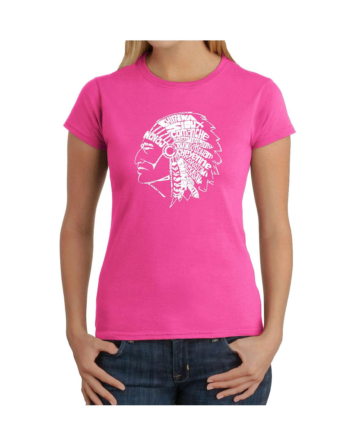 цена Женская футболка с рисунком Word Art LA Pop Art, розовый