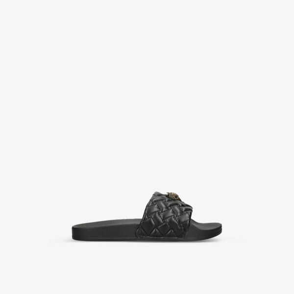 

Шлепанцы из искусственной кожи Mini Meena, украшенные орлами, для 6–7 лет Kurt Geiger London, черный