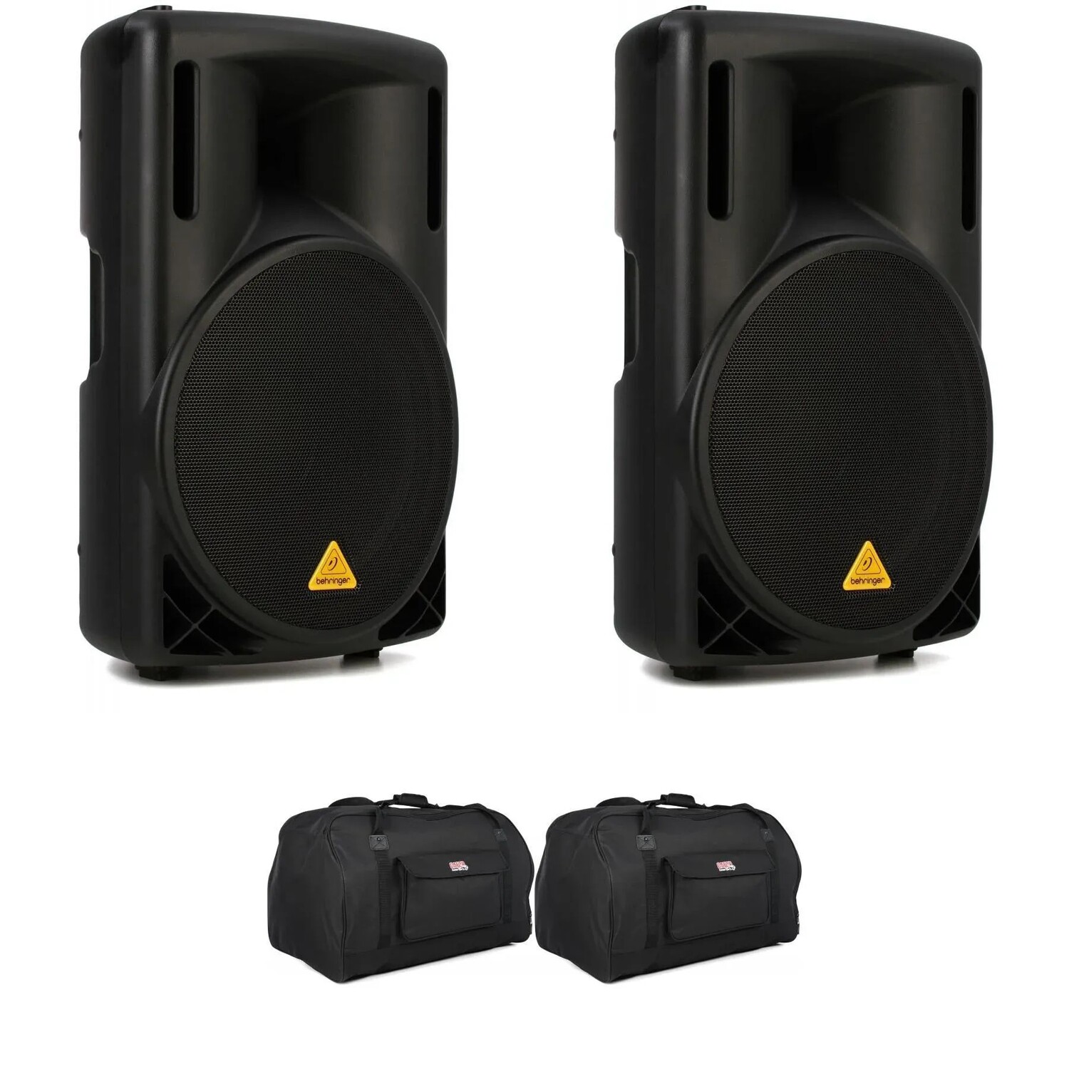 

Пара 15-дюймовых активных динамиков Behringer Eurolive B215D мощностью 550 Вт в комплекте с сумкой