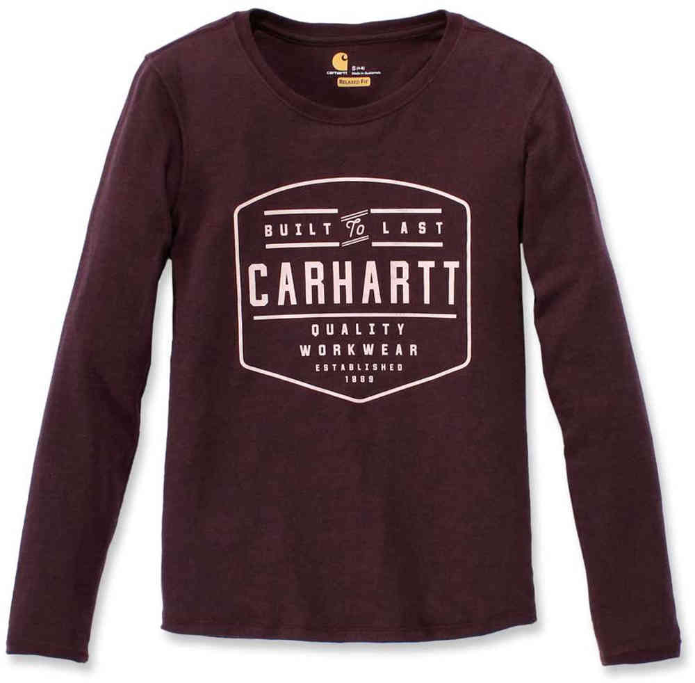 Женская рубашка с длинным рукавом Lockhart Carhartt, бургундия мужская рубашка с длинным рукавом и круглым вырезом в этническом стиле