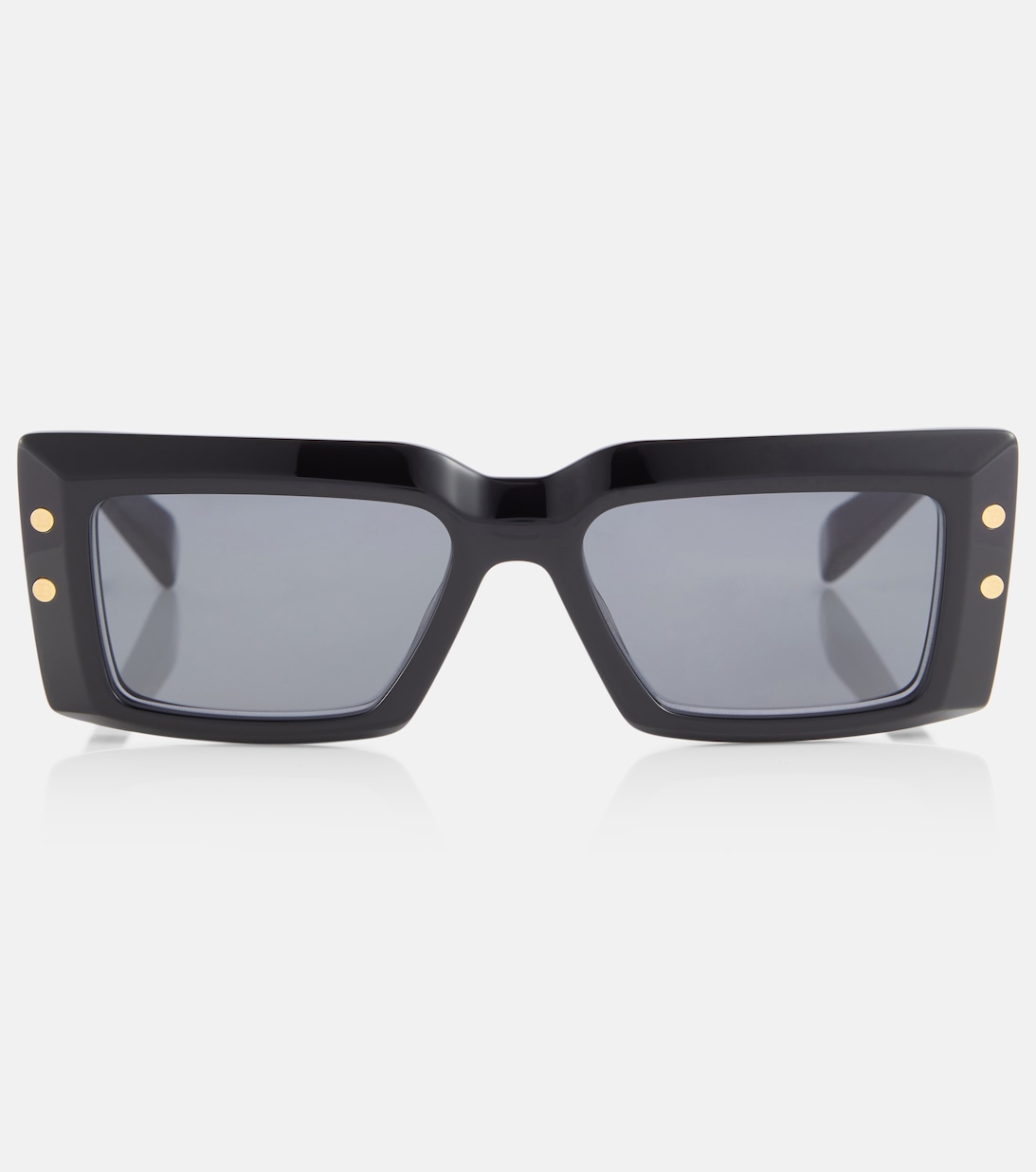 Солнцезащитные очки в прямоугольной оправе Balmain, черный