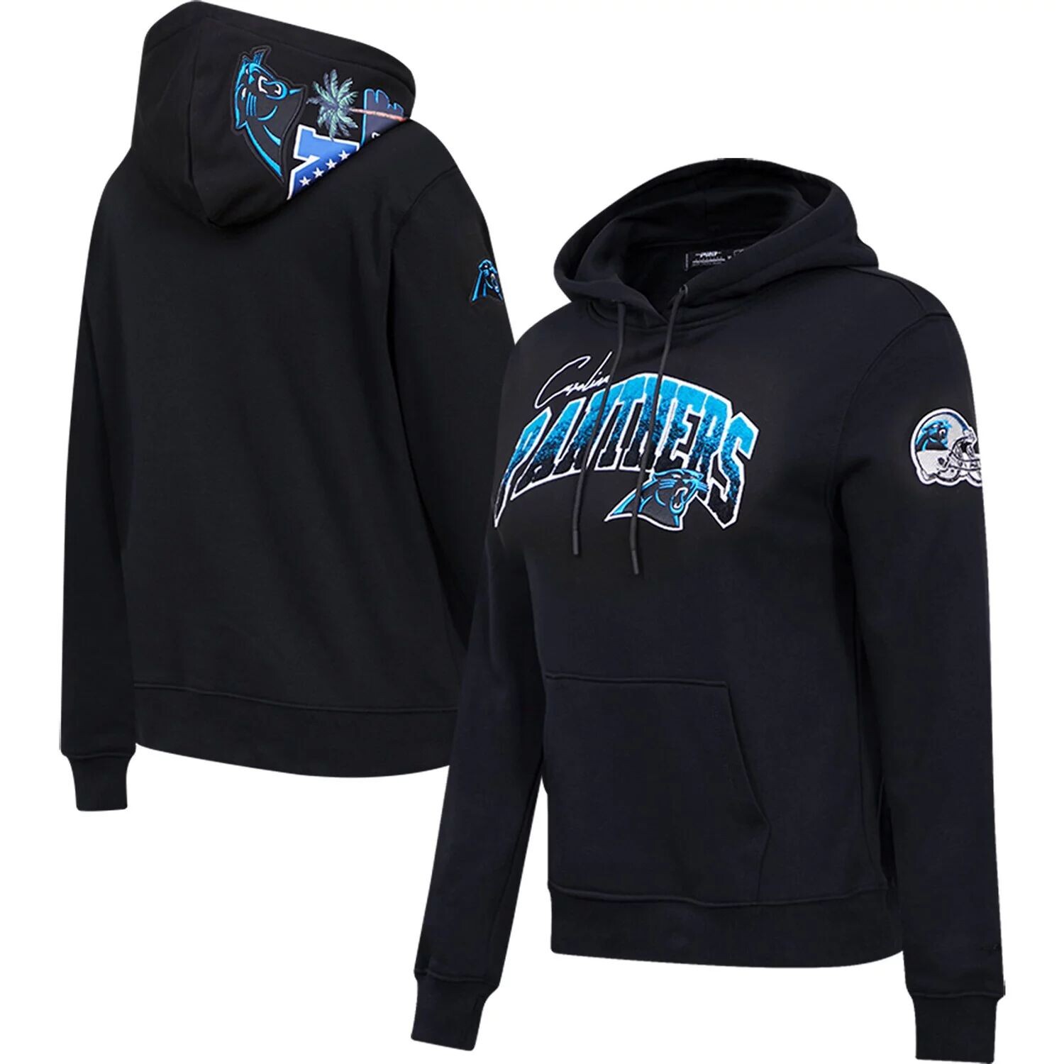 

Женский пуловер с капюшоном Pro Standard Black Carolina Panthers с местной нашивкой