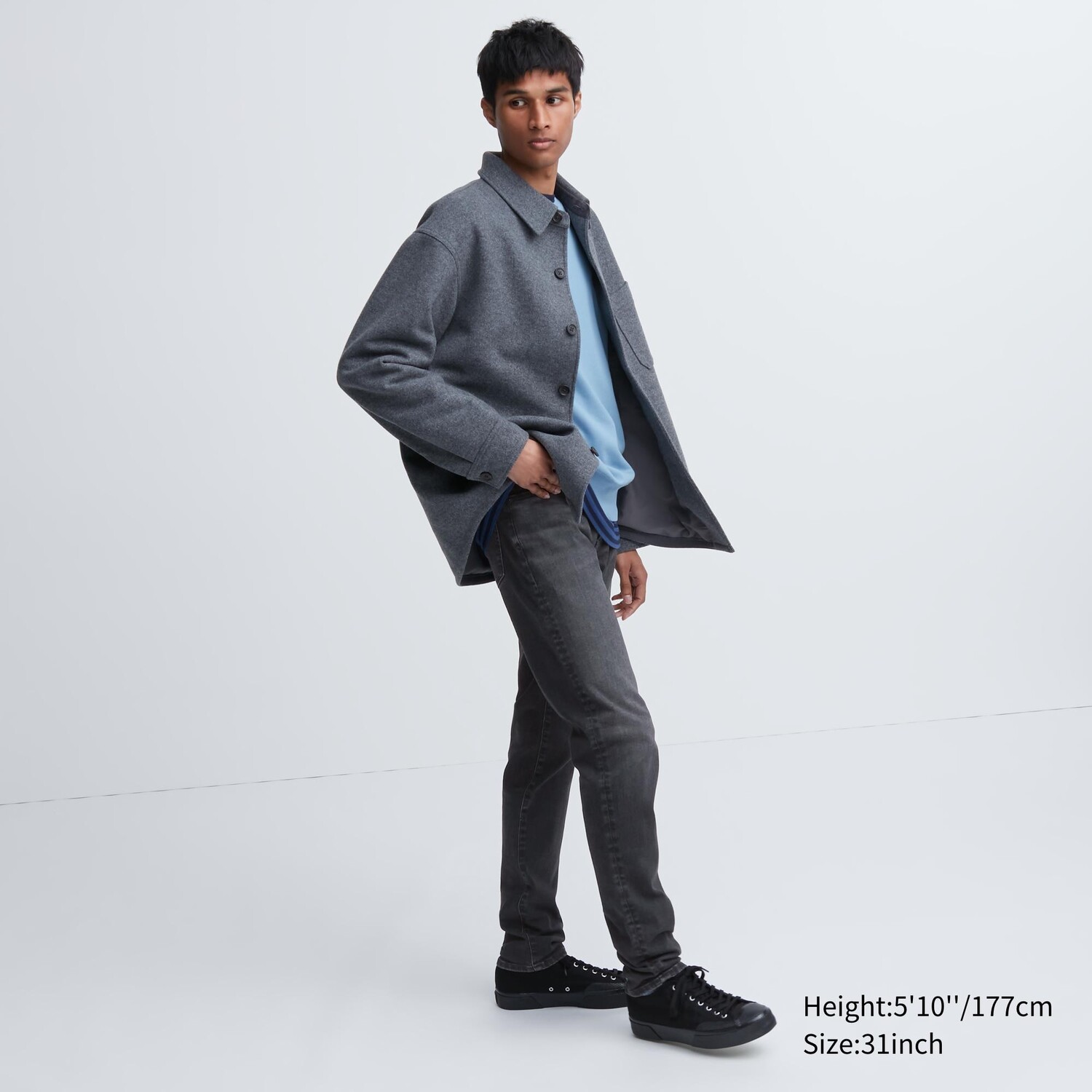 

Ультраэластичные джинсы скинни Uniqlo, серый