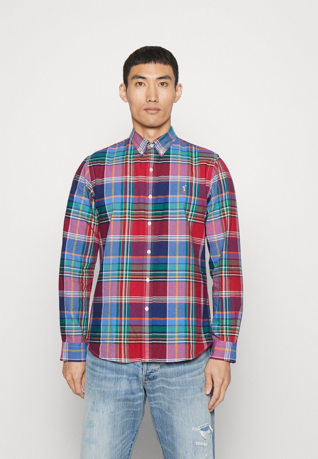 

Рубашка LONG SLEEVE Polo Ralph Lauren, темно-розовый/синий мульти