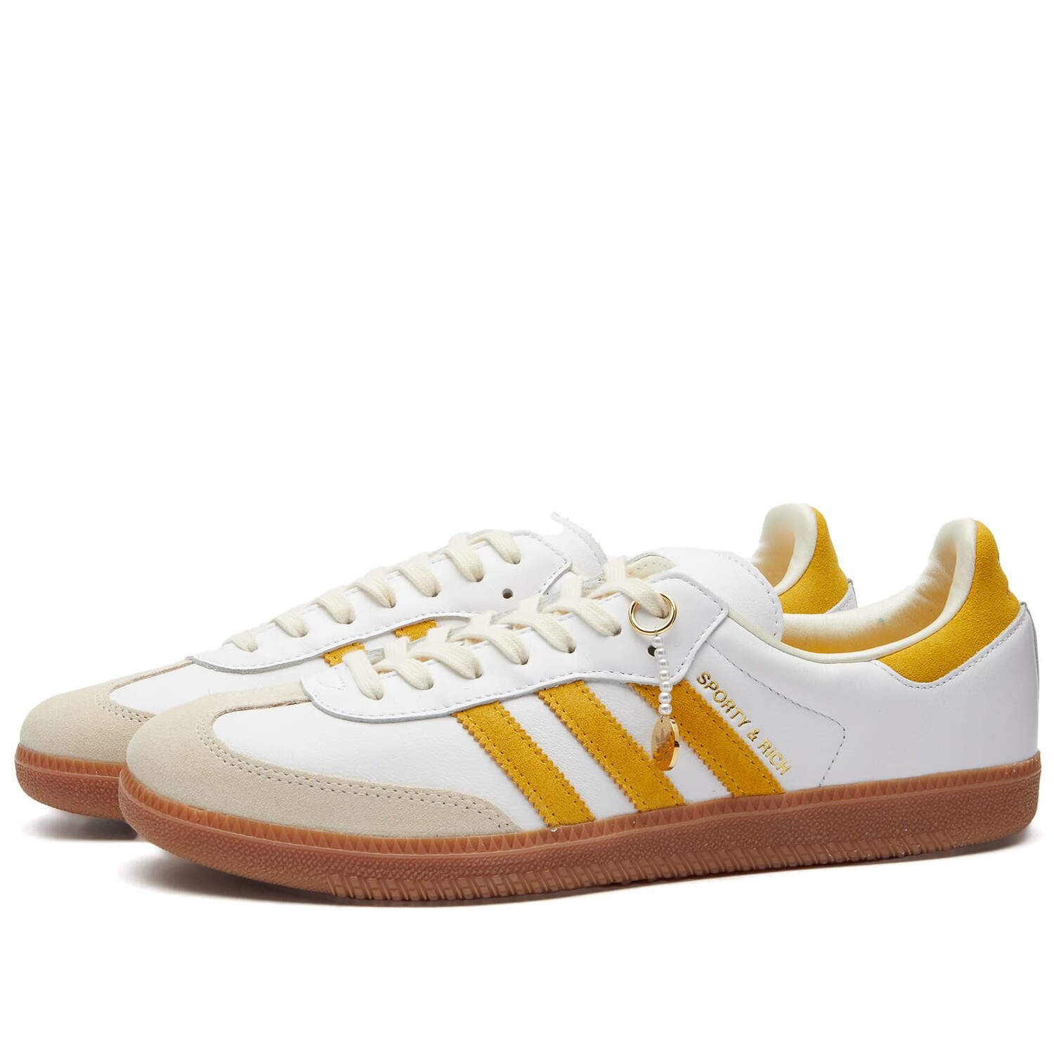 

Кроссовки Adidas X Sporty & Rich Samba, цвет White, Bold Gold & Cream White