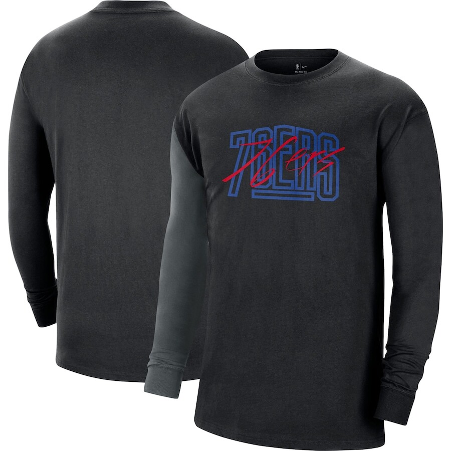 

Футболка с длинным рукавом Nike Philadelphia 76Ers, черный