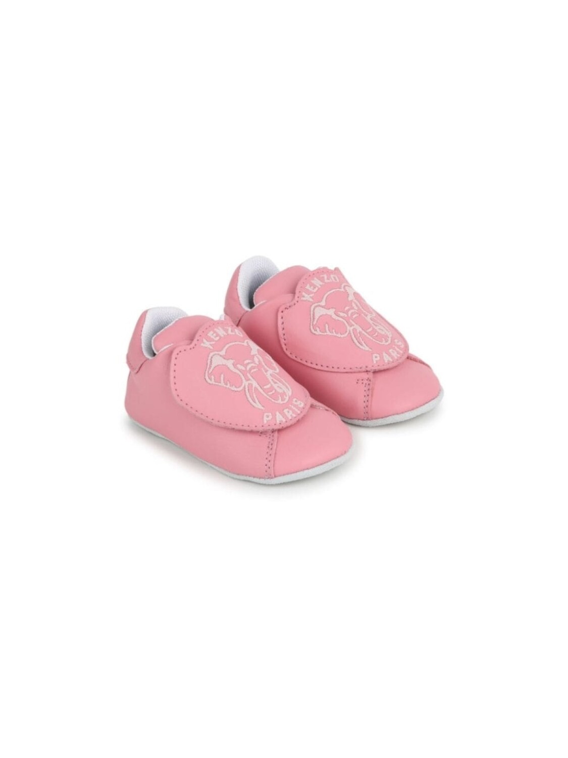 

Kenzo Kids шлепанцы на липучках с принтом Elephant, розовый