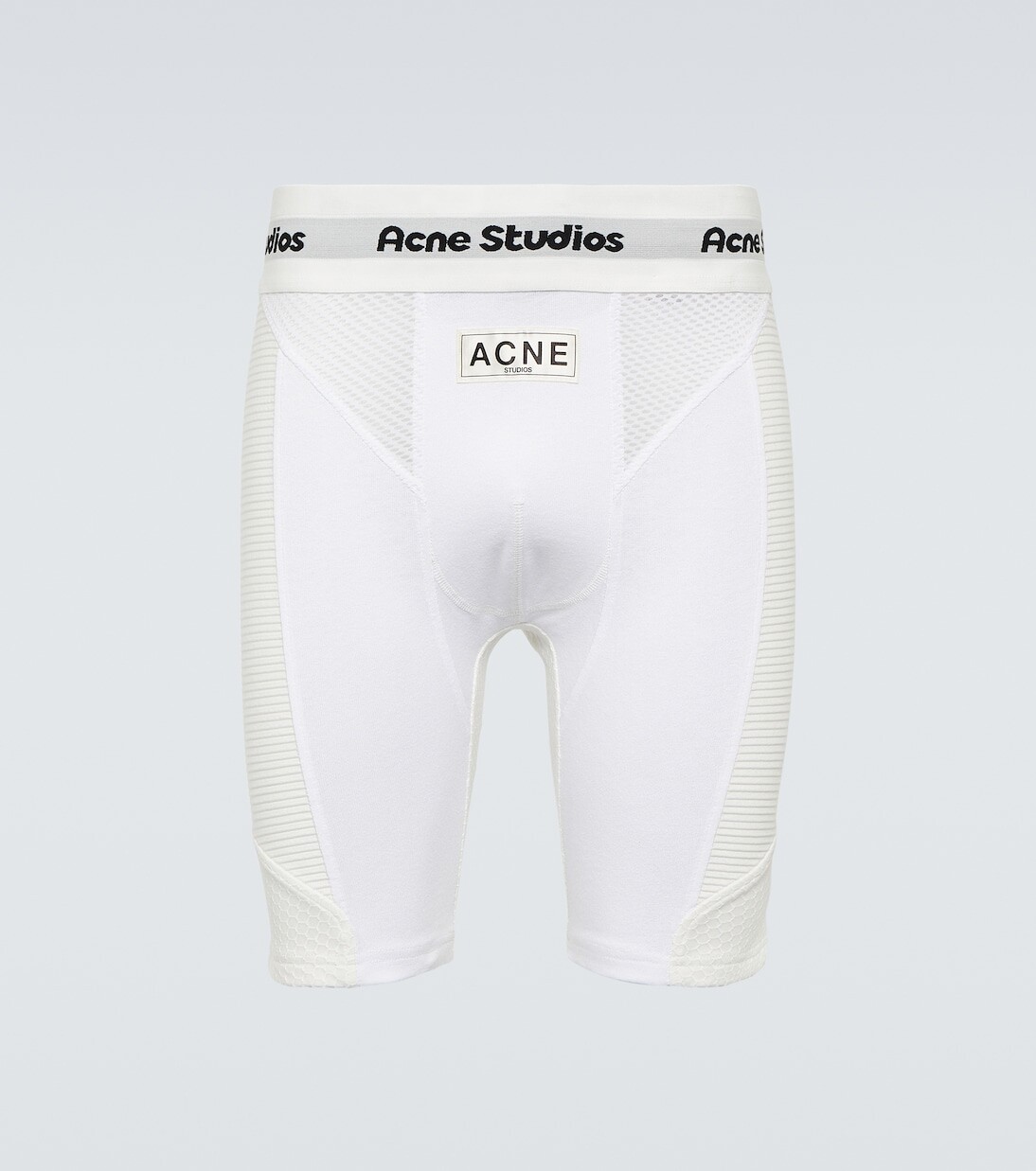 

Байкерские шорты с логотипом Acne Studios, белый