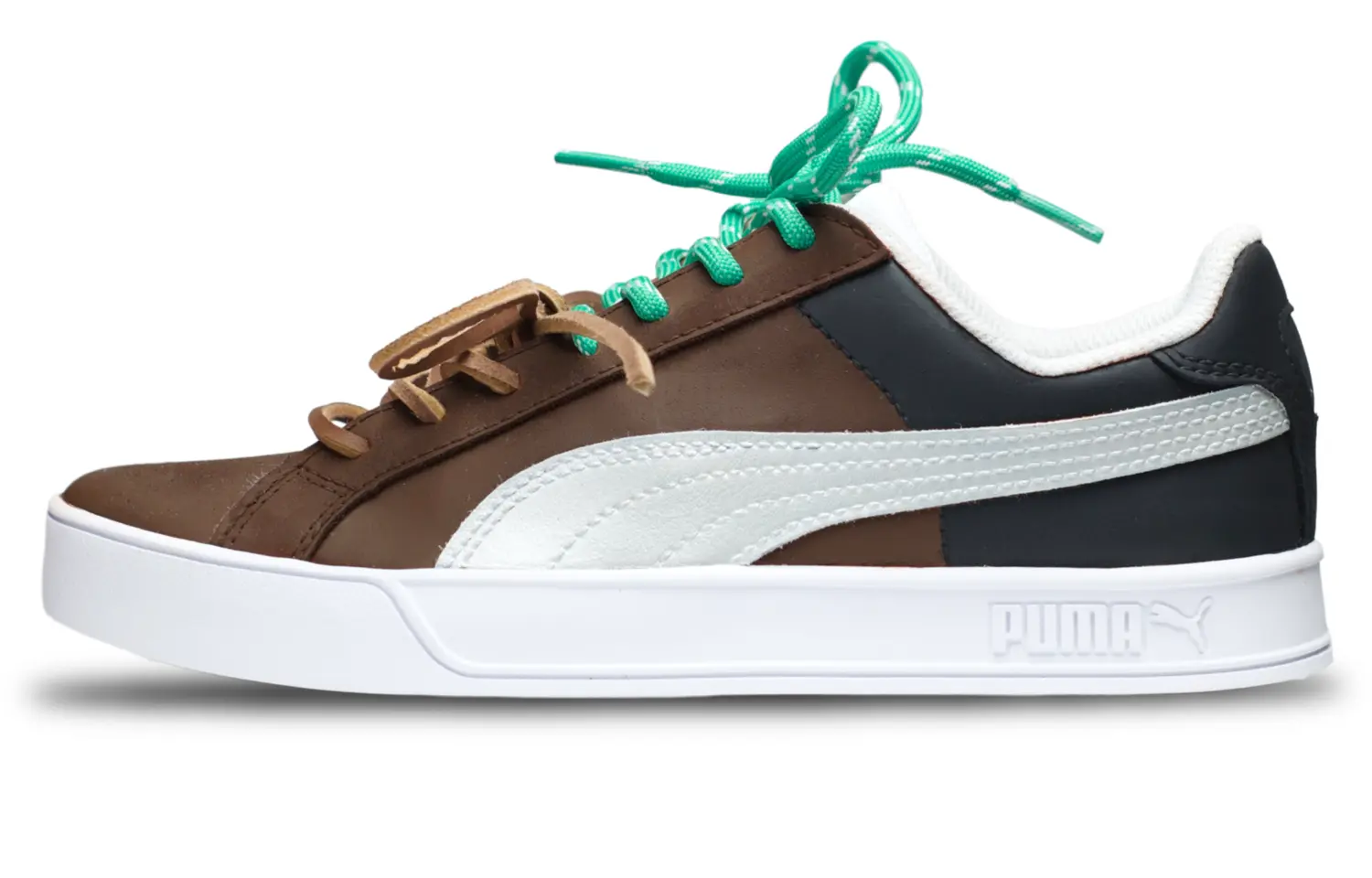 

Кроссовки Puma Smash Vulc Skateboarding Shoes Unisex Low-top Black/chocolate, черный/белый/коричневый