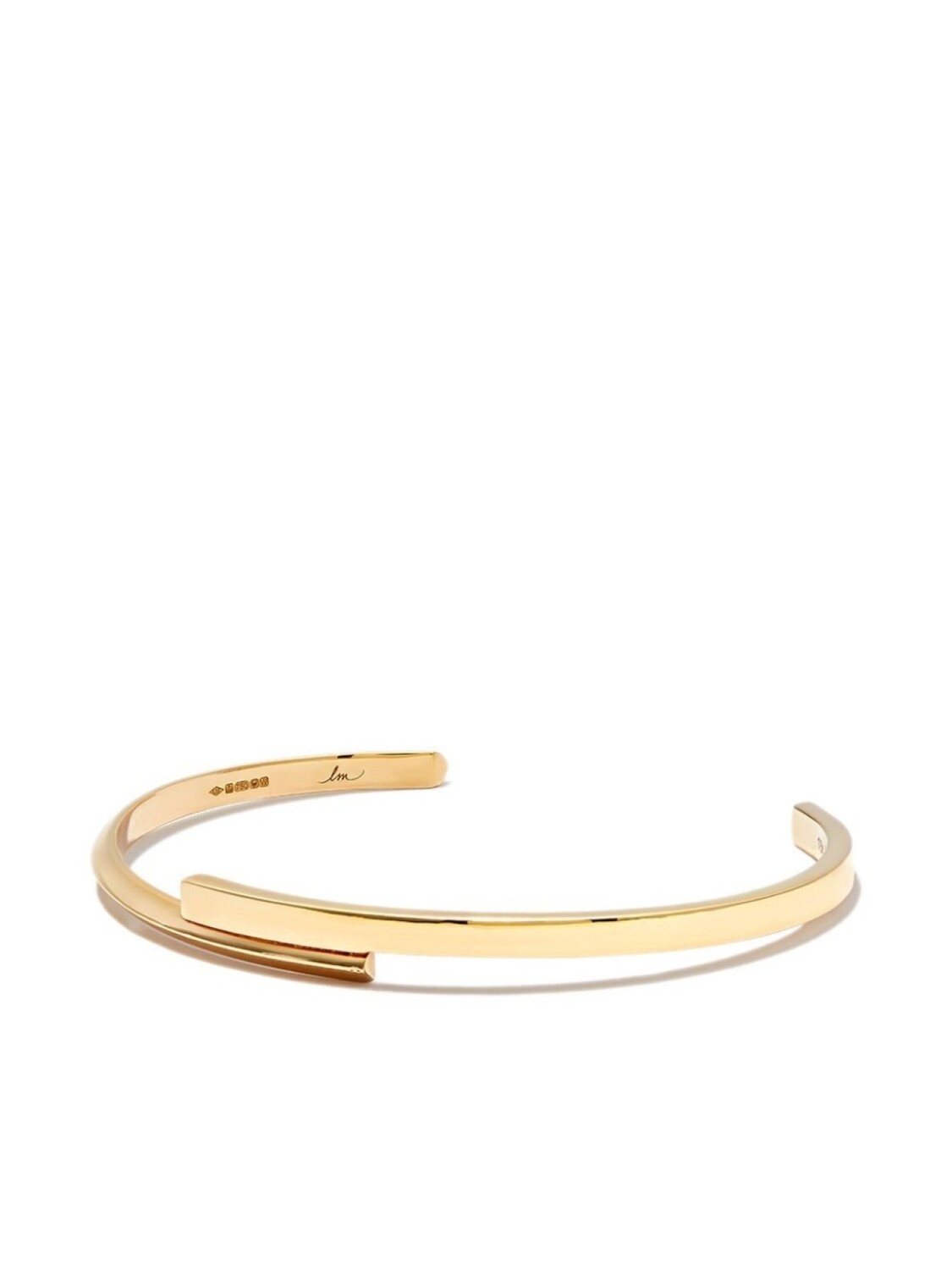 

Браслет-кафф Interrupted Knife Edge из желтого золота Lizzie Mandler Fine Jewelry, золотой