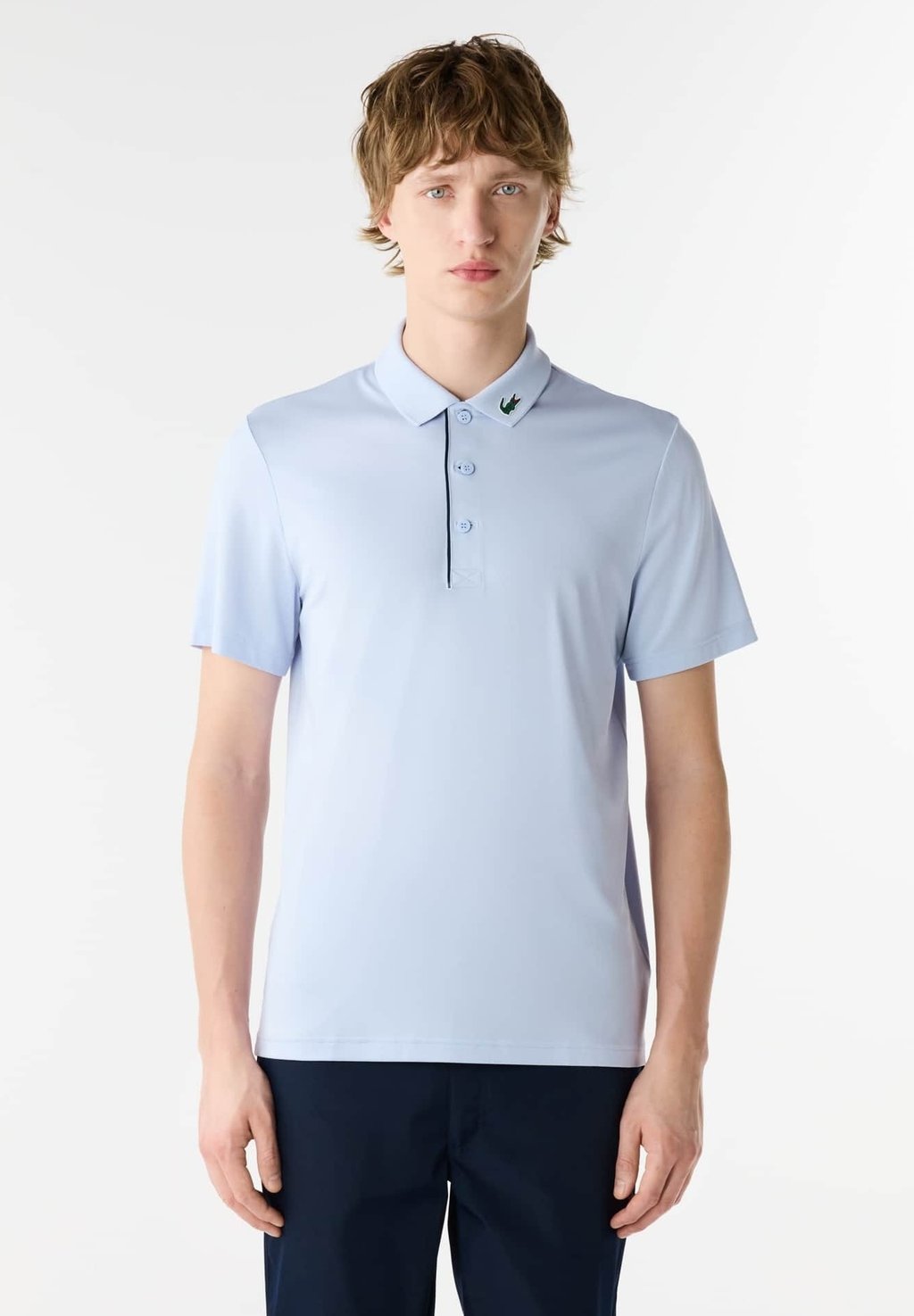 Рубашка-поло GOLF Lacoste Sport, цвет bleu clair bleu marinex1j лонг jelena bleu стильный на 12 лет