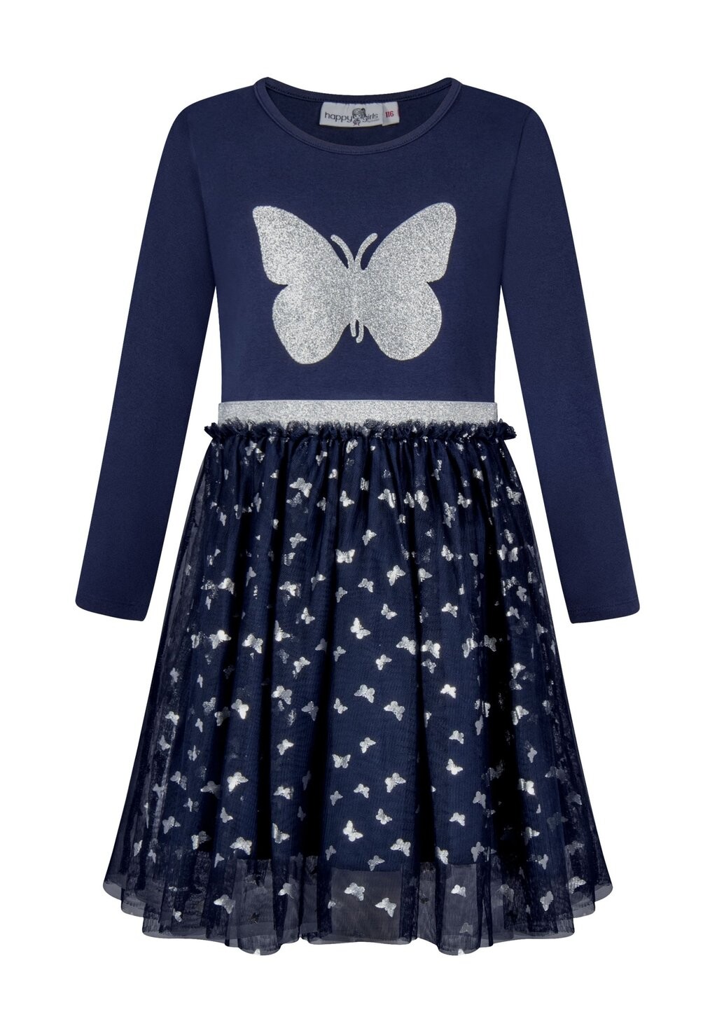 

Элегантное платье Schmetterlinge Und Glitzerdetails happy girls, цвет navy