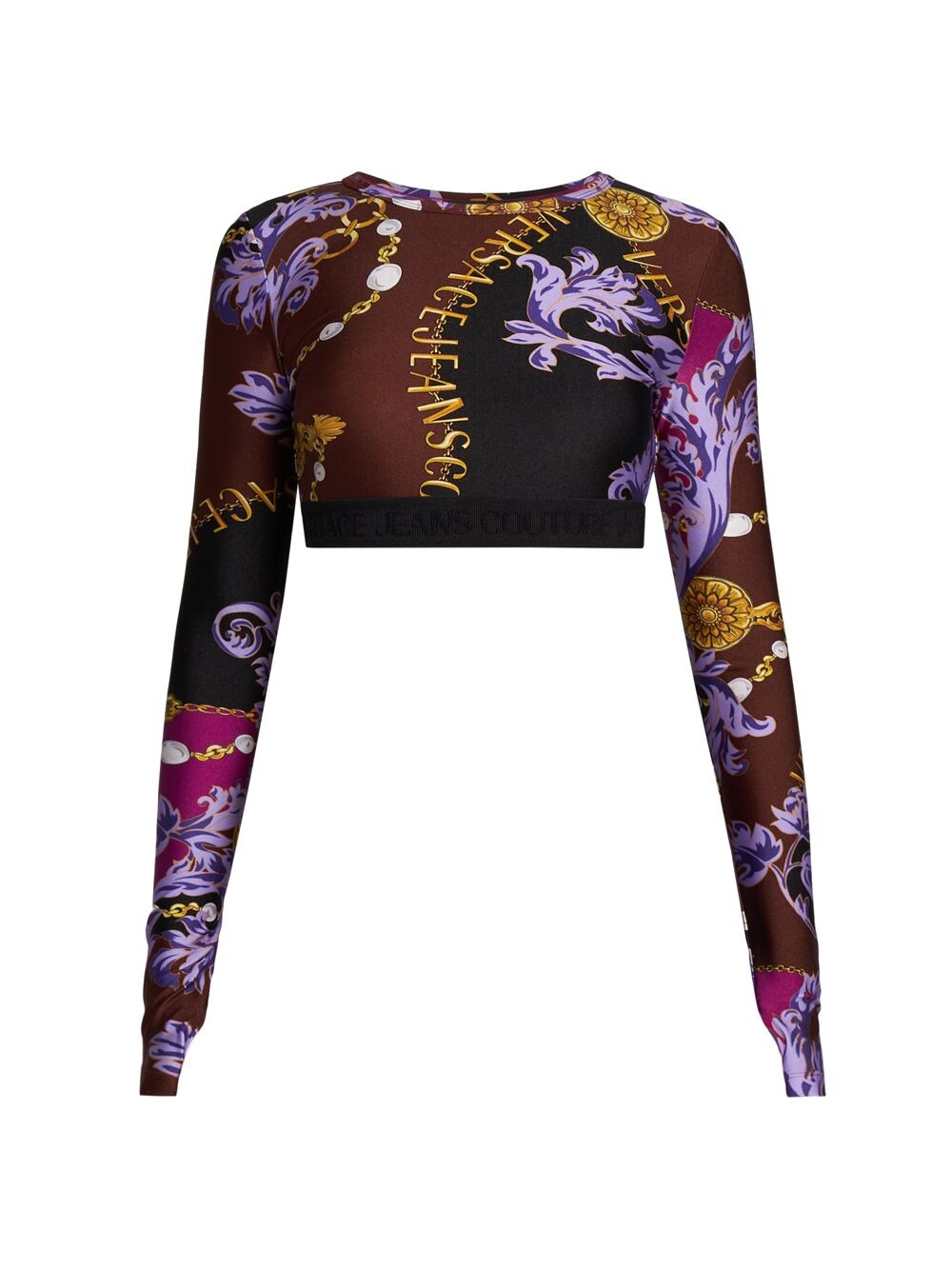 

Укороченный топ из джерси с цепочкой Versace Jeans Couture