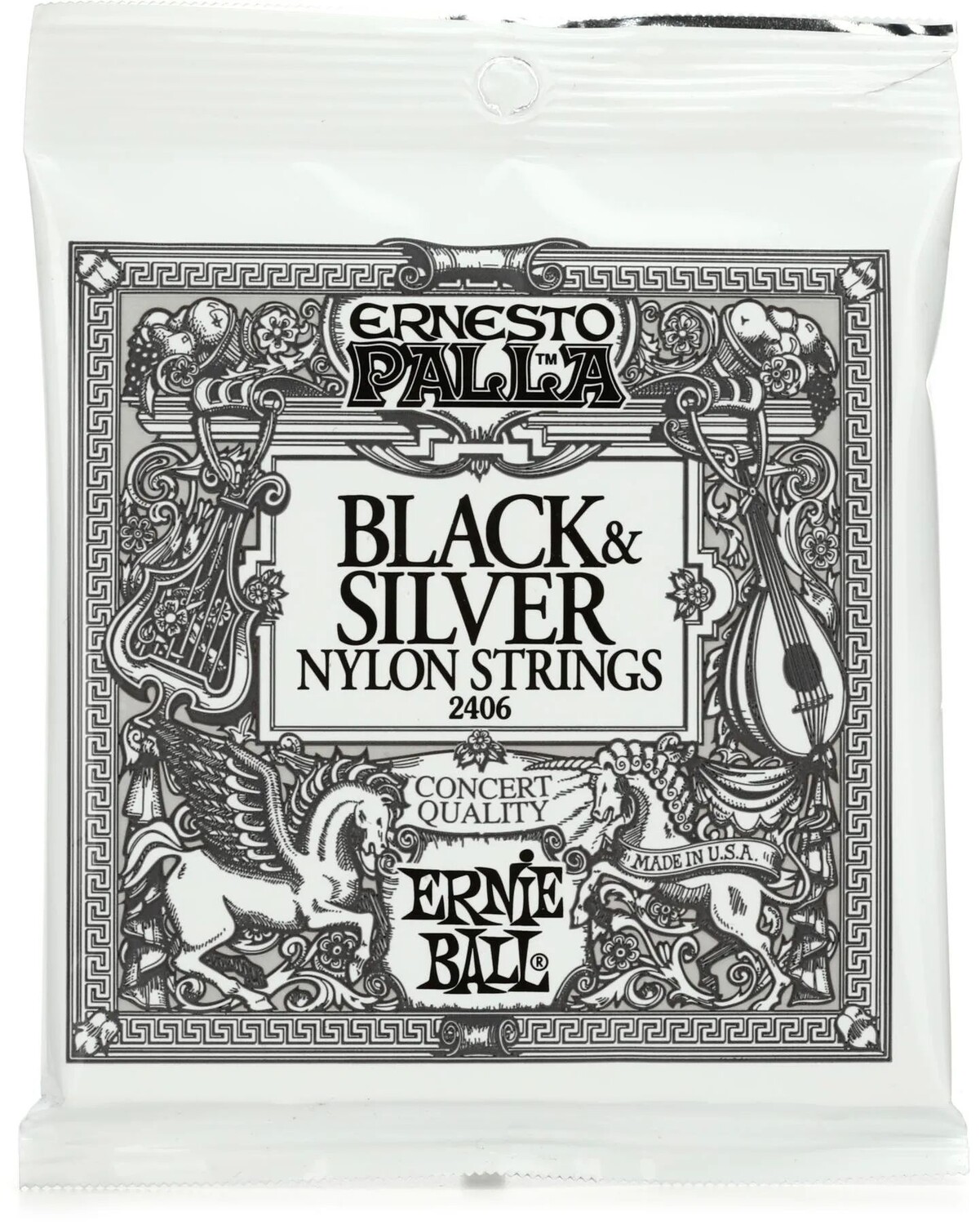 

Ernie Ball 2406 Ernesto Palla Нейлоновые струны для классической гитары черного и серебристого цвета — среднее натяжение