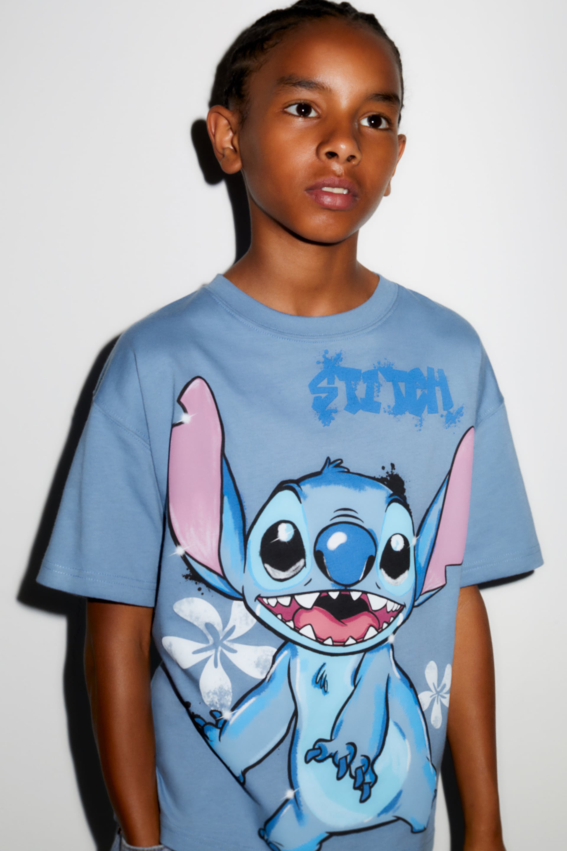 

Футболка lilo & stitch disney Zara, средне-синий