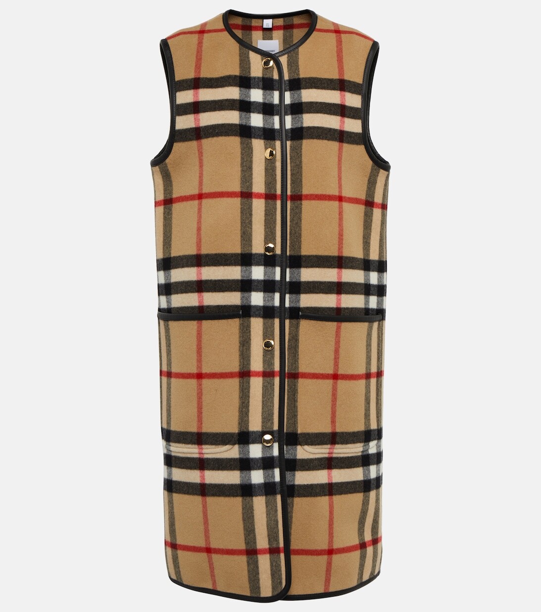 

Шерстяной жилет в винтажную клетку BURBERRY, разноцветный