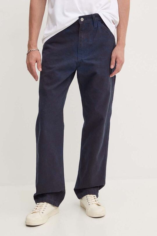 Хлопковые брюки Levi's, темно-синий