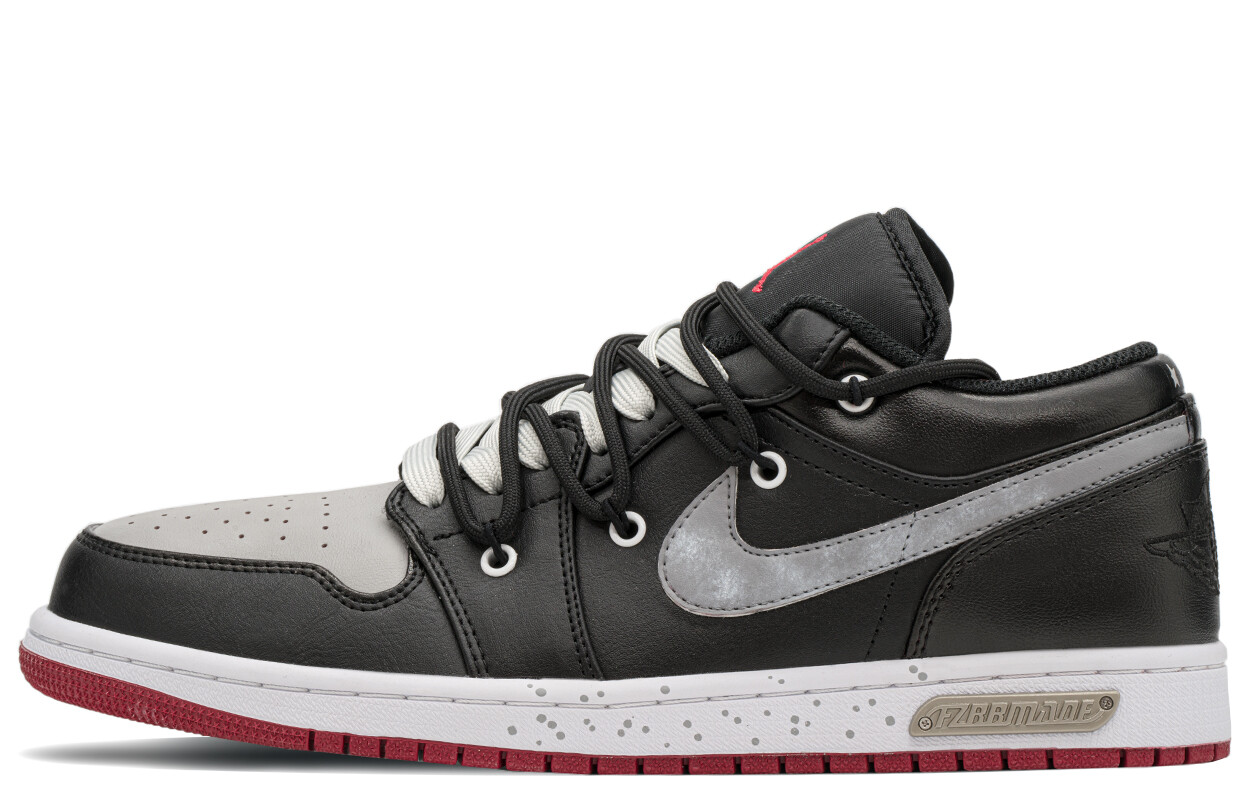 

Кроссовки Air Jordan 1 Vintage Basketball Shoes Men Low-top Black/grey, серый/черный