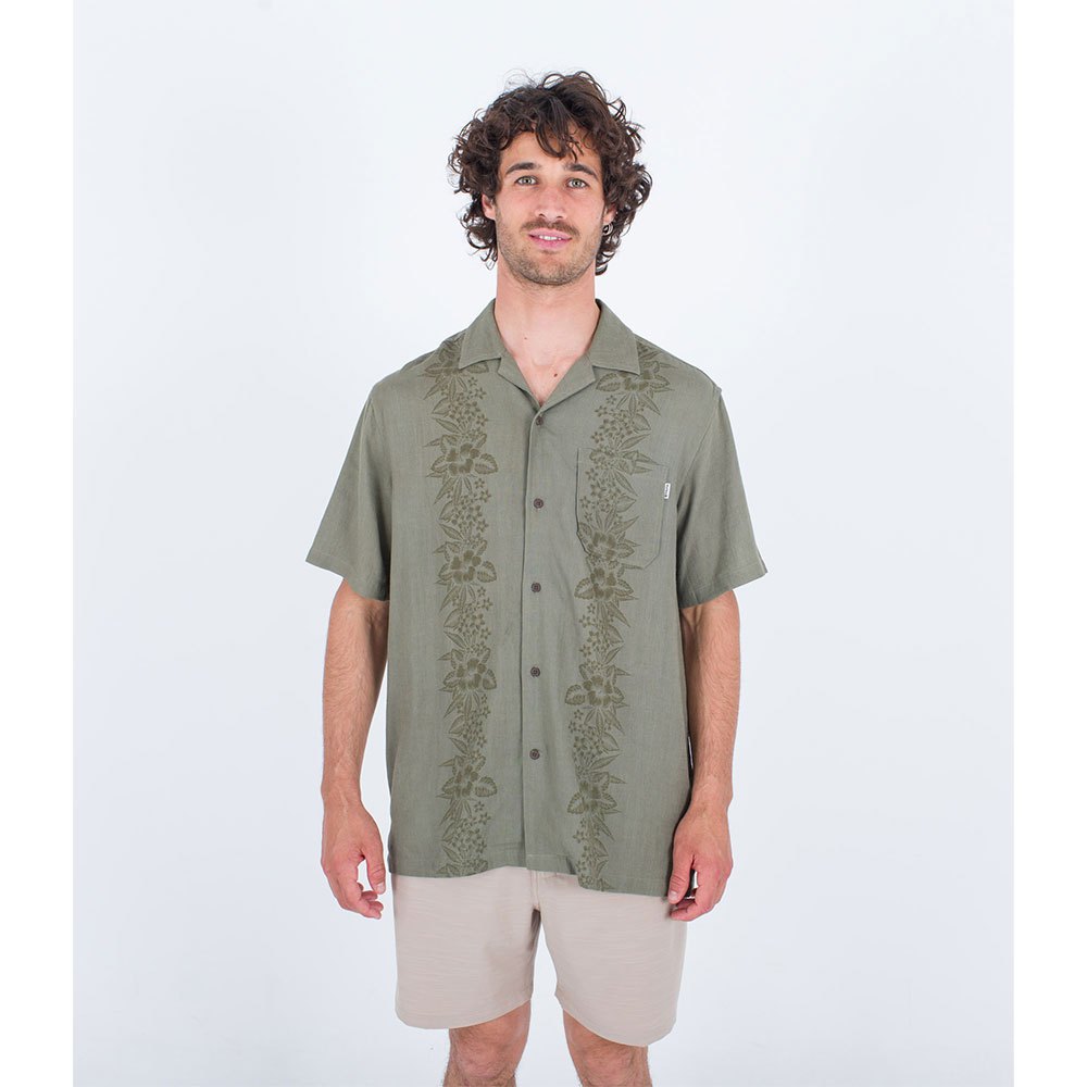 

Рубашка с коротким рукавом Hurley Linen Rincon Camp, зеленый