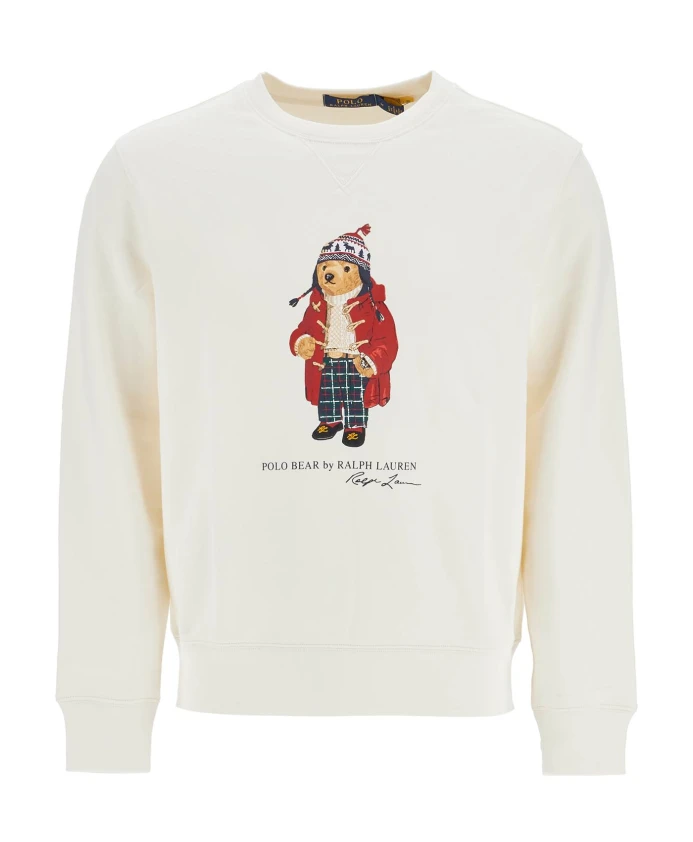 

Толстовка Поло с круглым вырезом Iconic Bear Polo Ralph Lauren, белый