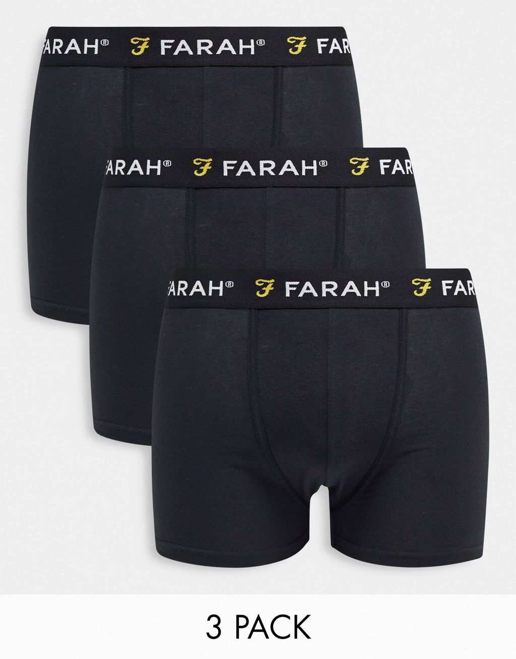 

Комплект из трех боксеров черного цвета с логотипом на талии Farah