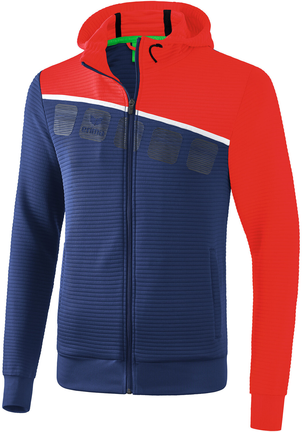 

Спортивная куртка erima 5 C mit Kapuze, цвет new navy/rot/weiss