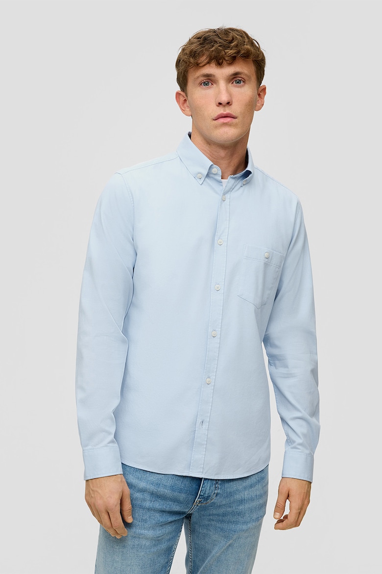 Рубашка с пуговицами на воротнике S Oliver, синий
