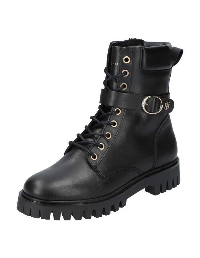 

Ботильоны Tommy Hilfiger Schnürn Buckle Lace Up Boot, черный
