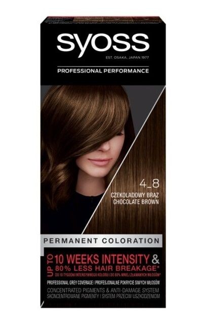 

Syoss Permanent Coloration 4-8 краска для волос, 1 шт.
