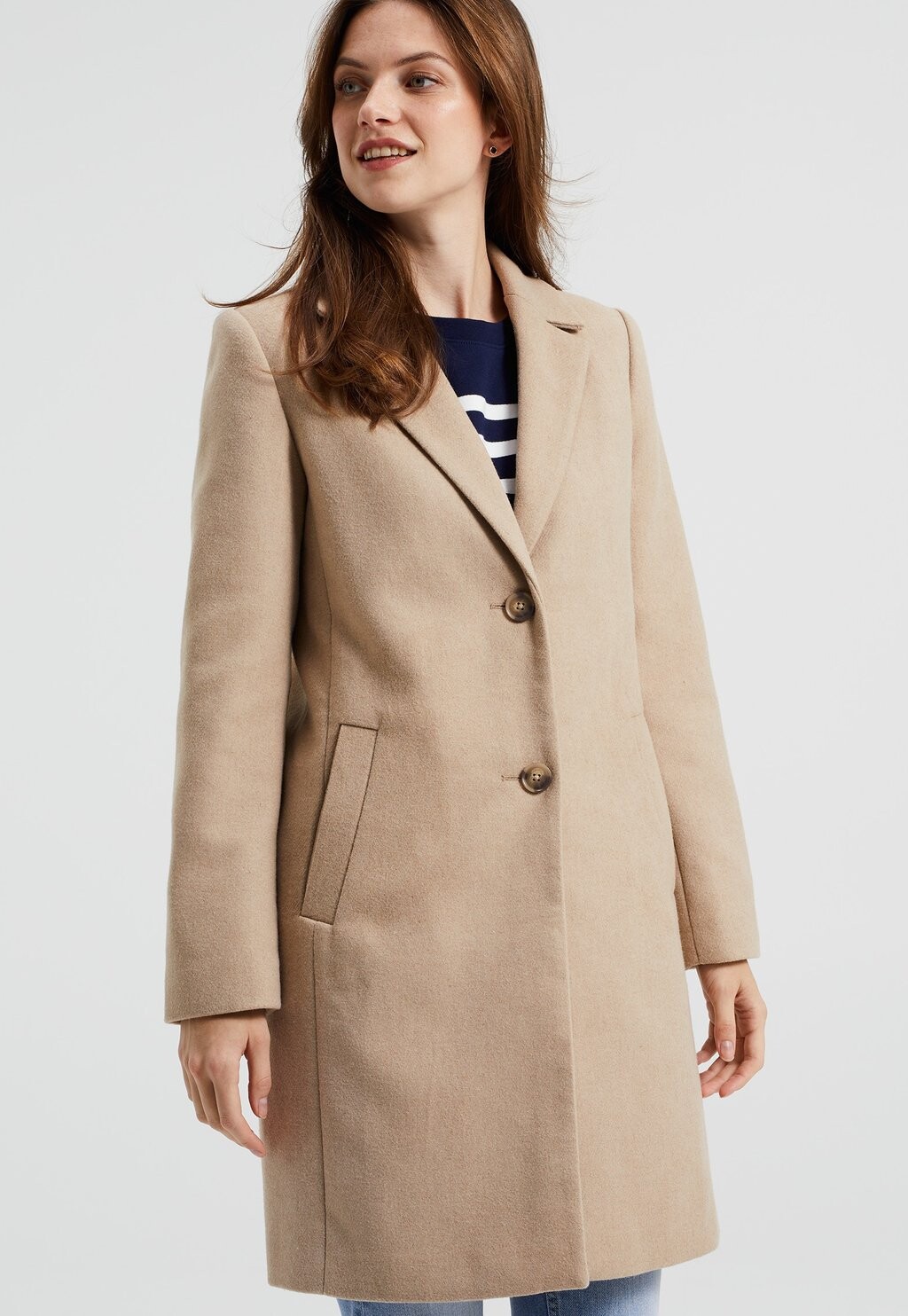 

Классическое пальто WE Fashion, бежевый