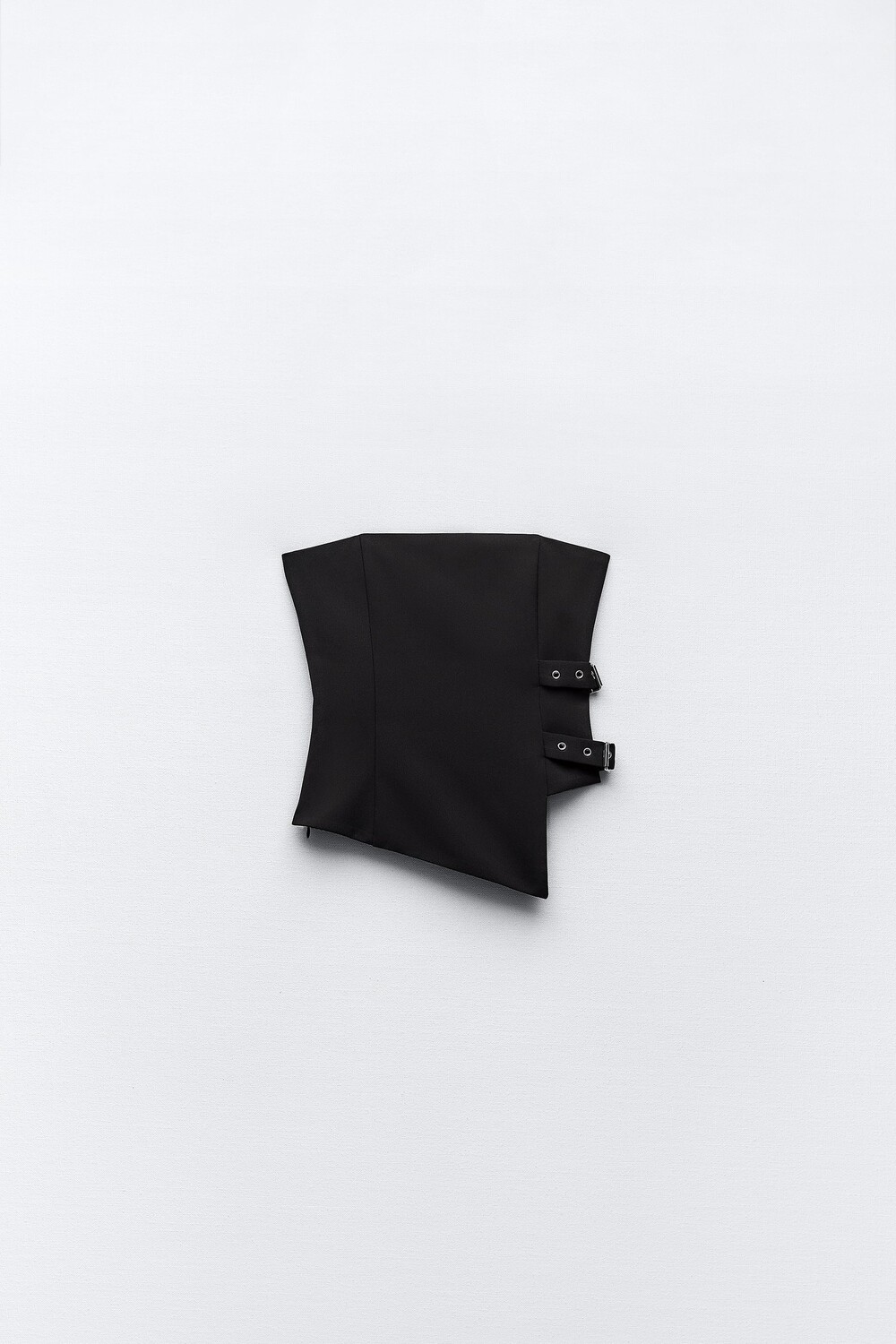 

Топ без бременок с пряжкой Zara, черный