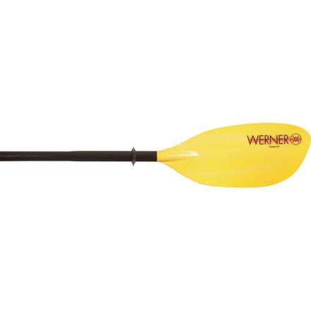 весло meherio 3 pcs paddle Лопасть Tybee FG, двухкомпонентная, с прямым валом Werner, желтый