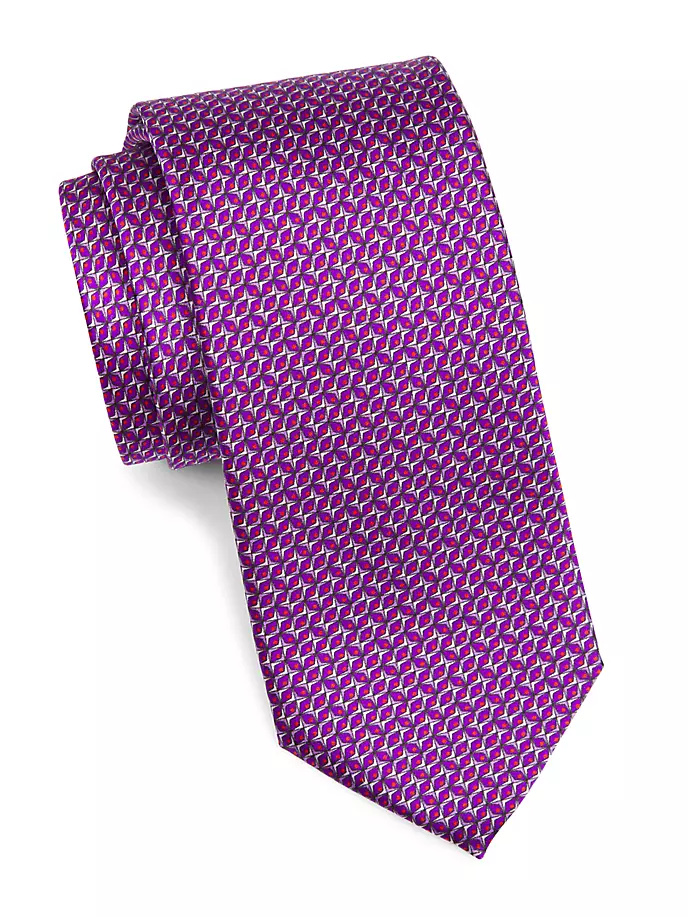 Шелковый галстук Microneat Canali, фиолетовый
