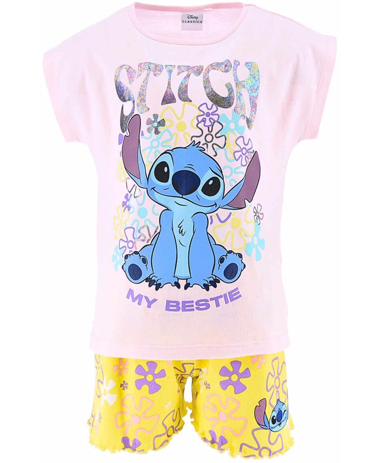 

Футболка Disney 2tlg.Outfit & Shorts Disney Lilo & Stitch, розовый