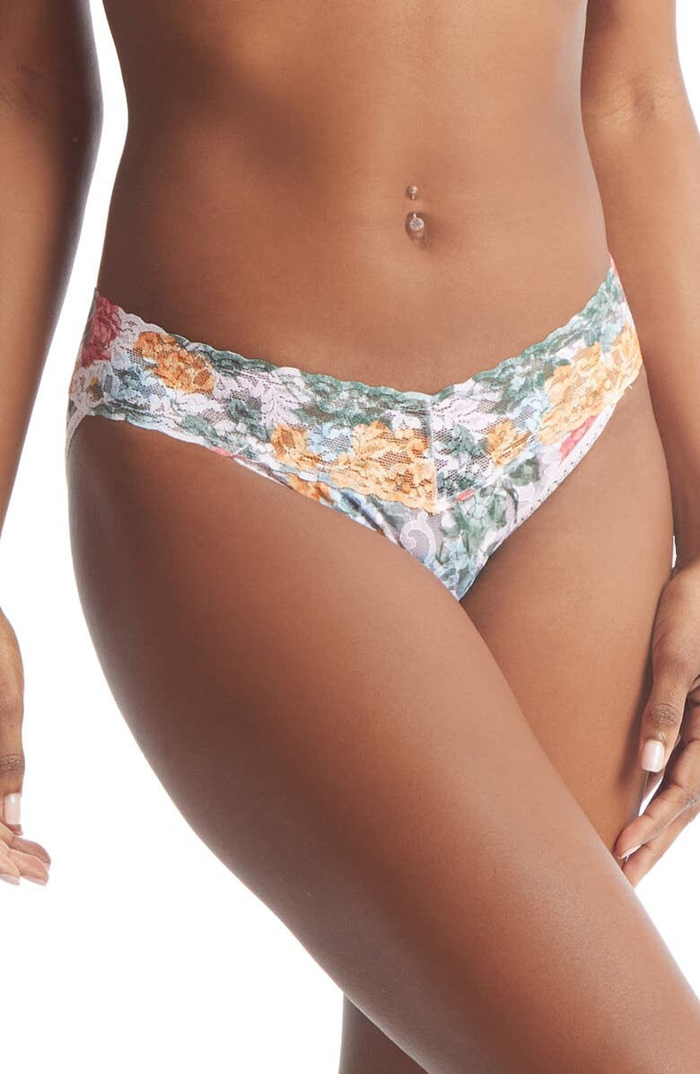 

Кружевное бикини с цветочным принтом HANKY PANKY, Коричневый