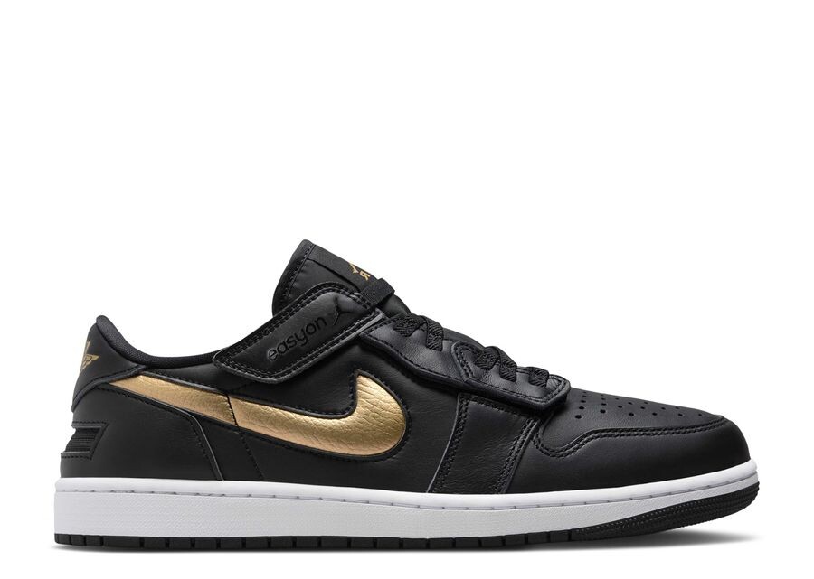 

Кроссовки Air Jordan Air Jordan 1 Low FlyEase, цвет Black Metallic Gold