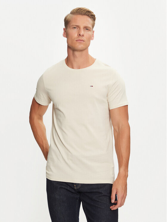 

Футболка узкого кроя Tommy Jeans, бежевый