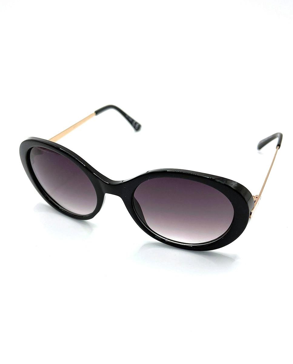 йога с валерией Черные овальные женские солнцезащитные очки Valeria Mazza Design Starlite, черный