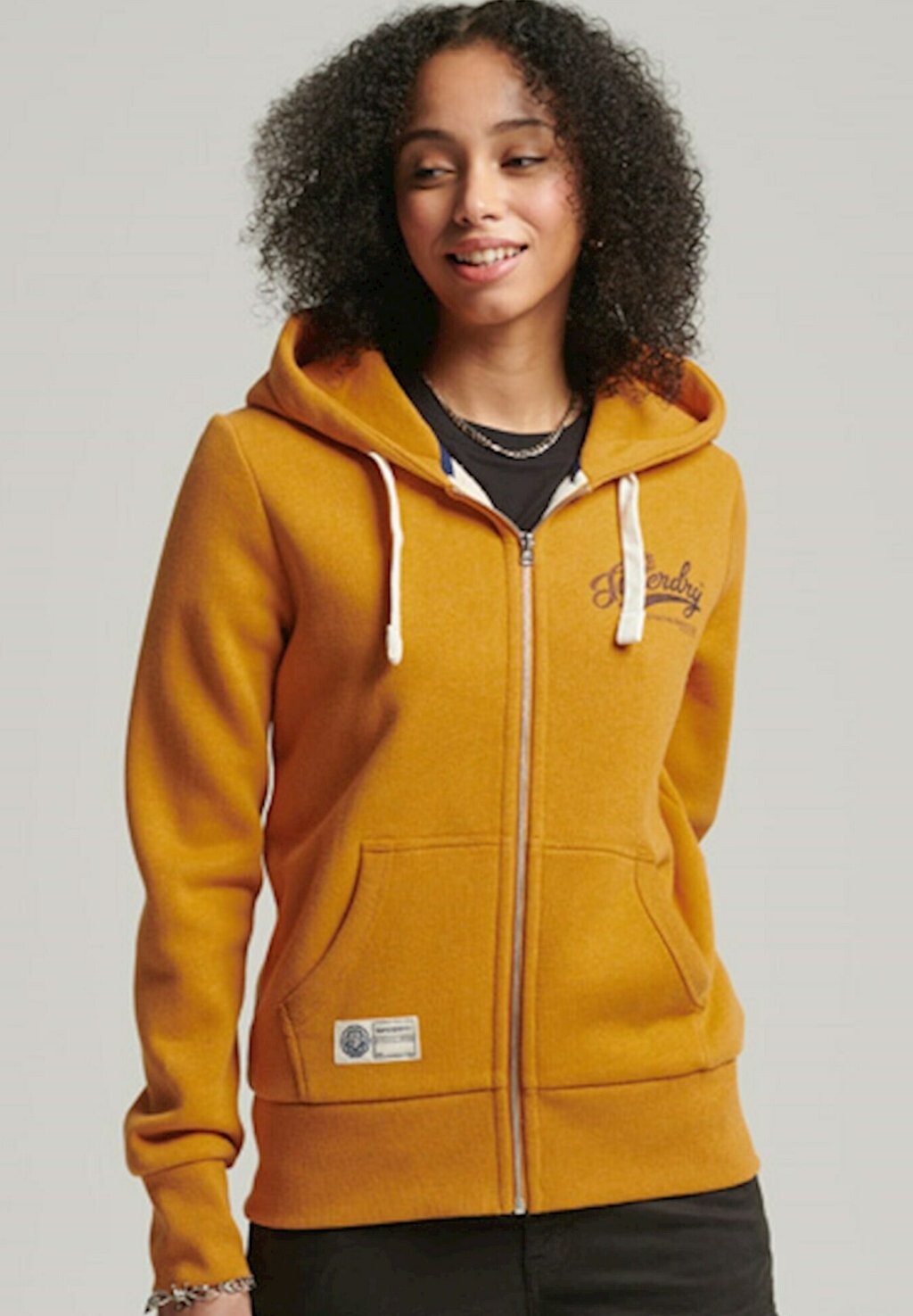 

Толстовка на молнии Superdry, горчичный