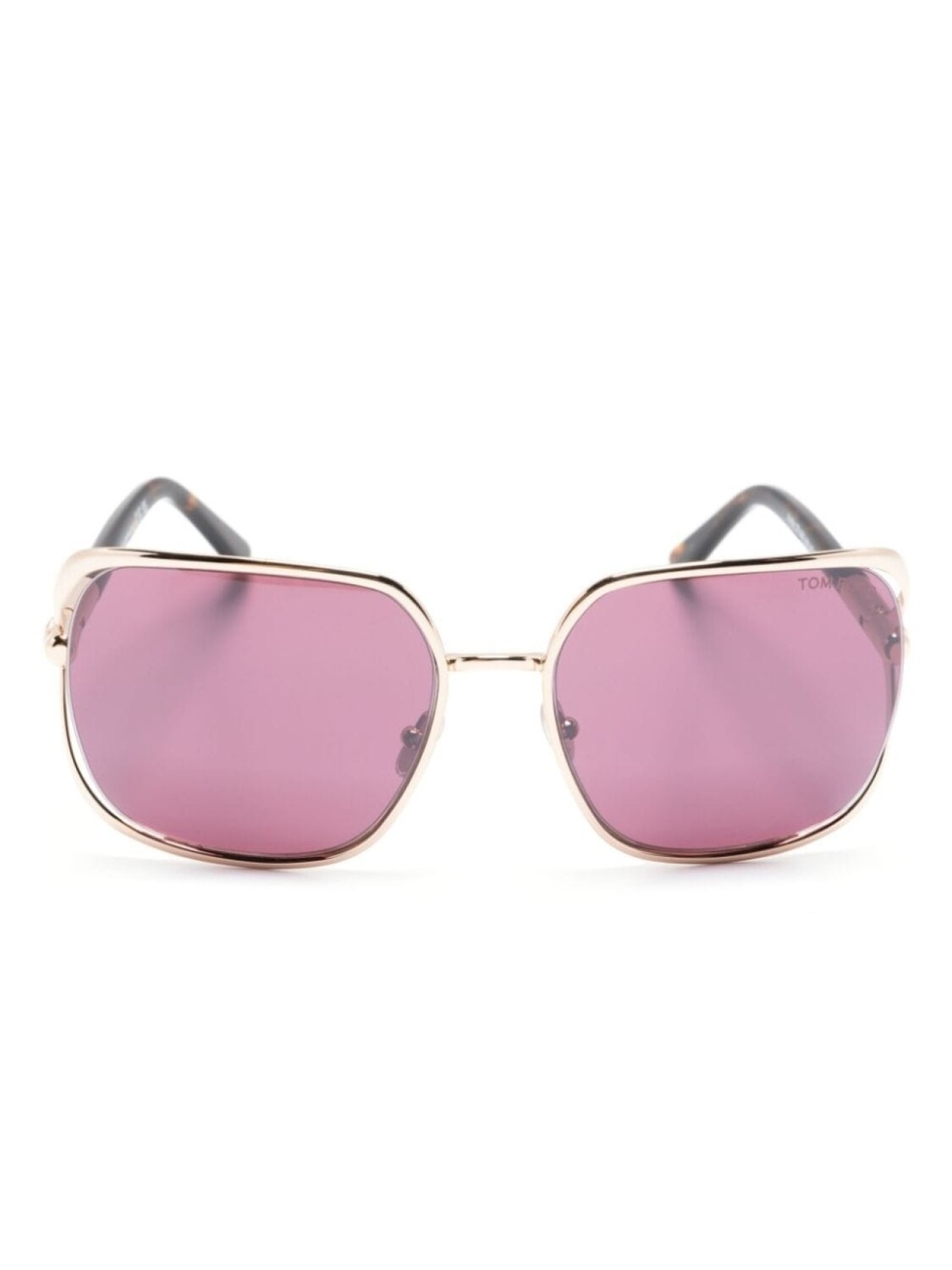 

TOM FORD Eyewear солнцезащитные очки Goldie в квадратной оправе, коричневый