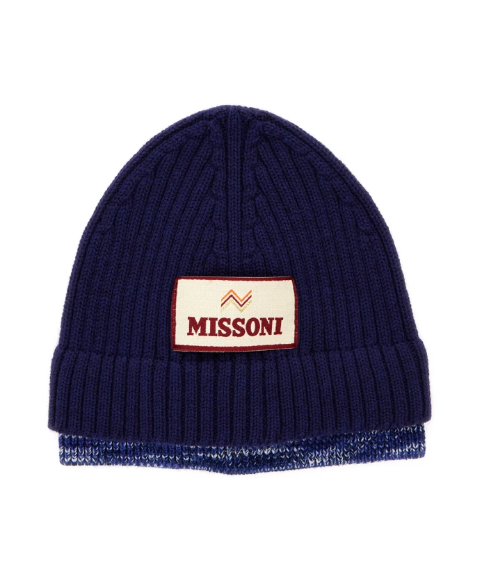 

Стильные шапки бини Missoni, синий