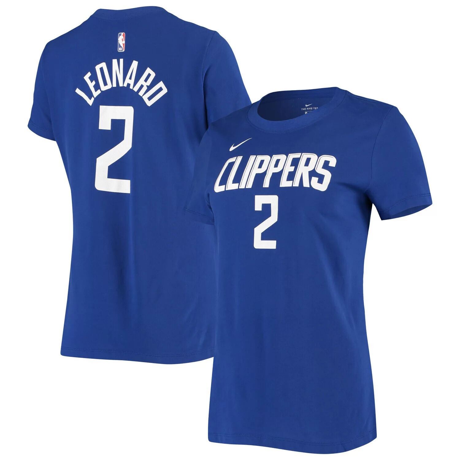 

Женская футболка Nike Kawhi Leonard Royal LA Clippers с именем и номером Performance Nike