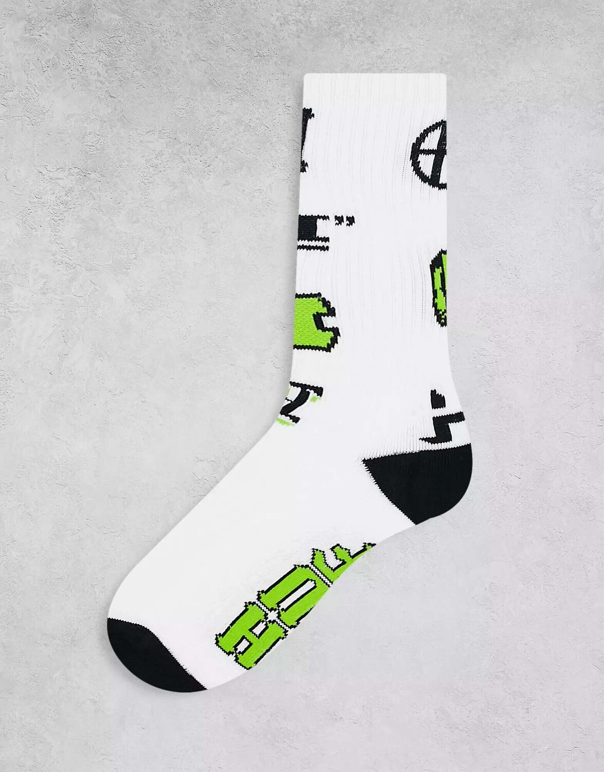 

Белые носки HUF 20th Anniversary со сплошным принтом