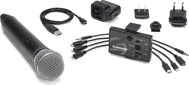 Беспроводная система Samson Go Mic Mobile Handheld Wireless Microphone System new professional wireless microphone karaoke microphone speaker with lights handheld singing mic player ktv