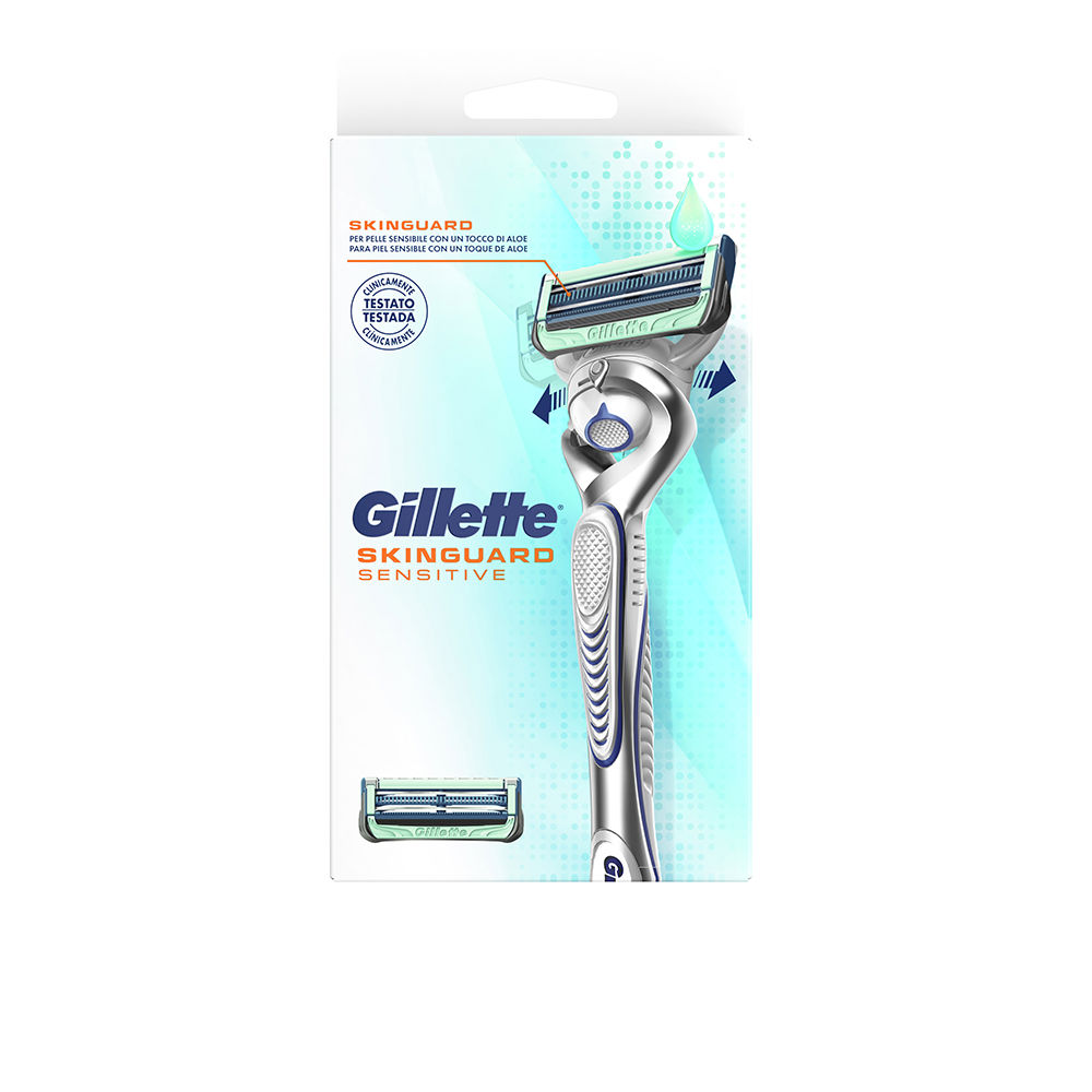 Лезвия бритвы Skinguard sensitive máquina + 2 recambios Gillette, 2 шт пена для бритья gillette skinguard sensitive защита кожи 250мл