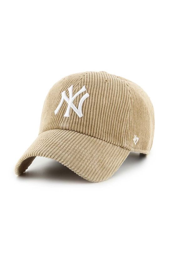 

Вельветовая бейсболка MLB New York Yankees 47 brand, бежевый