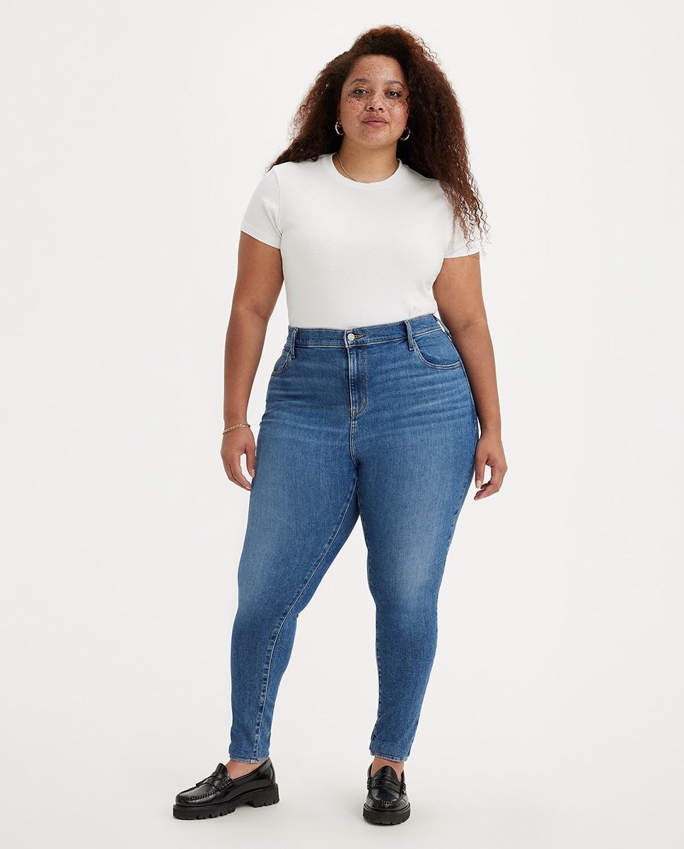 Женские джинсы суперскинни 720 с высокой посадкой, большие размеры Levi's, синий цена и фото